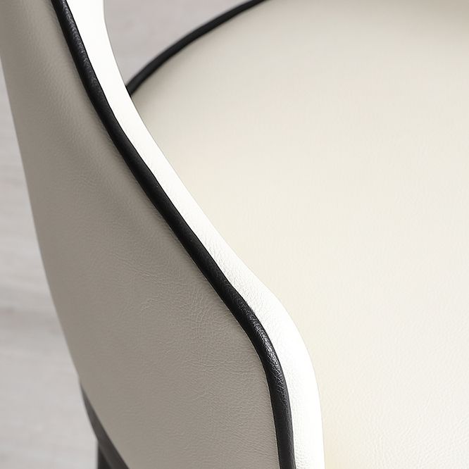 Glam -stijl armstoel houten open rug eetstoel voor keuken met gestoffeerd