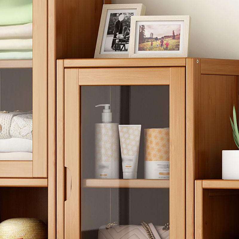 Libreria contemporanea chiusura di libreria verticale di bambù per uso domestico