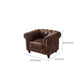 Chesterfield dunkelbraunes Sofa Apartment Tuxedo Arm liebt echtes Ledersofa