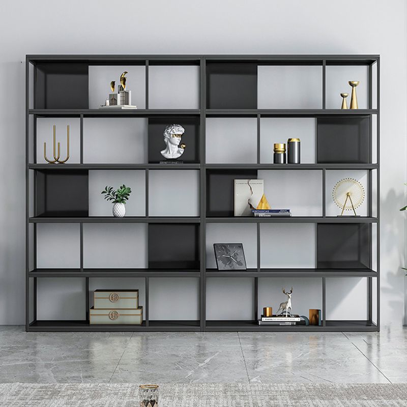 Modern Steel Bookcase Rectangular Shelves 71"H X 12" W Bookshelf for Office Clearhalo 'Bookcases' 'furn' 'furn_bookcases' 'Furniture' 'Office Furniture' 1200x1200_4476b084-bf3c-4058-9189-c86b6e053f28