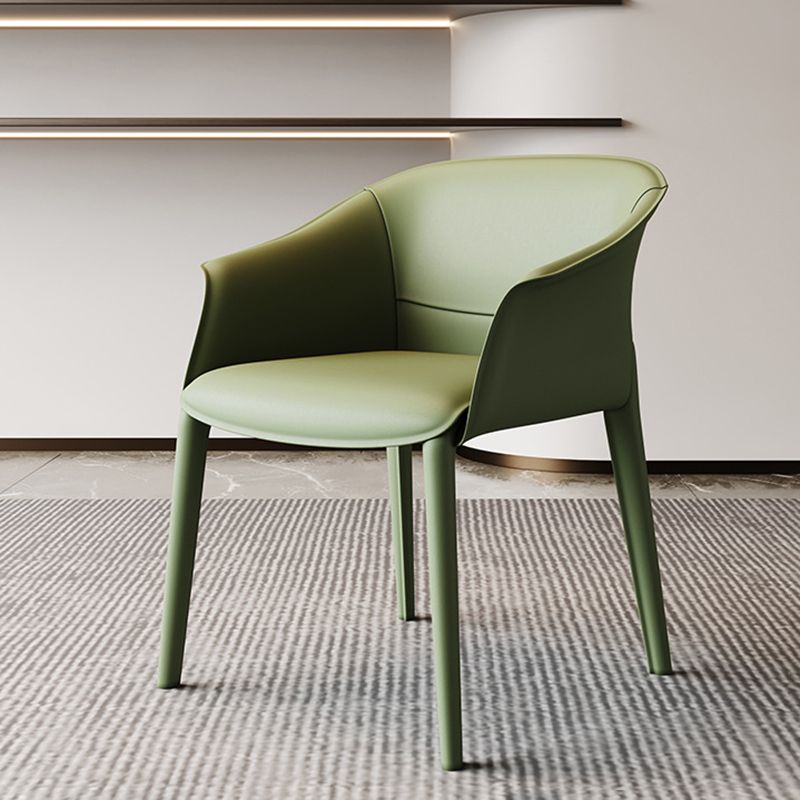 Eigentijdse stijl armstoel lederen eetkamerstoel voor thuisgebruik