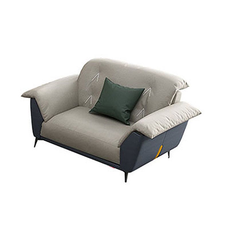Sewn Pillow Back Sofa Modern Style 34.64" H Faux Leather Sofa Clearhalo 'furn' 'furn_sofas' 'Furniture' 'Living Room Furniture' 'Sofa' 'sofas' 1200x1200_4478f568-ff5c-485b-8a07-dc2163936751