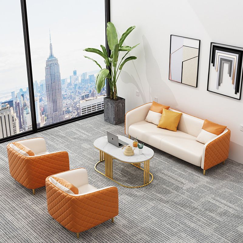 Leather Tuxedo Arm Sofa Contemporary Tight Back Sofa with Pillow Clearhalo 'furn' 'furn_sofas' 'Furniture' 'Living Room Furniture' 'Sofa' 'sofas' 1200x1200_447a9acf-96fe-40aa-a1a3-9d08c36656c8