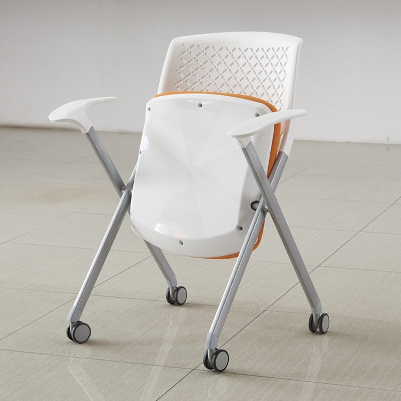 Contemporary Conference Chair Metal Frame Office Chair with Arm Clearhalo 'furn' 'furn_office_chair' 'Furniture' 'Office Chairs' 'Office Furniture' 'office_chair' 1200x1200_447ac4b4-dbb9-4d94-ad15-958f236bfaa6