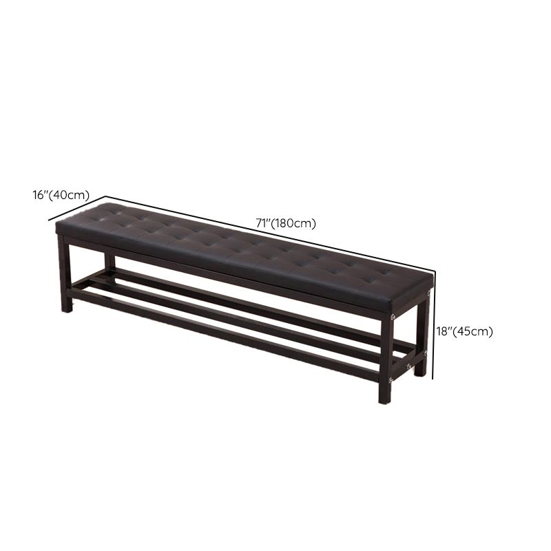 15.6-inch Width Modern Bench Cushioned Metal Solid Color Seating Bench Clearhalo 'Benches' 'Chairs & Seating' 'furn' 'furn_benches' 'Furniture' 'Living Room Furniture' 1200x1200_447b7b36-db6d-4dbf-b3d1-1e18746ab019