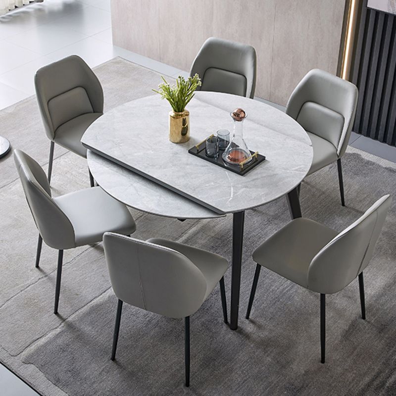 Set da tavolo da pranzo in pietra in pietra opaco 1/2/5/7 PC set di dinette moderna