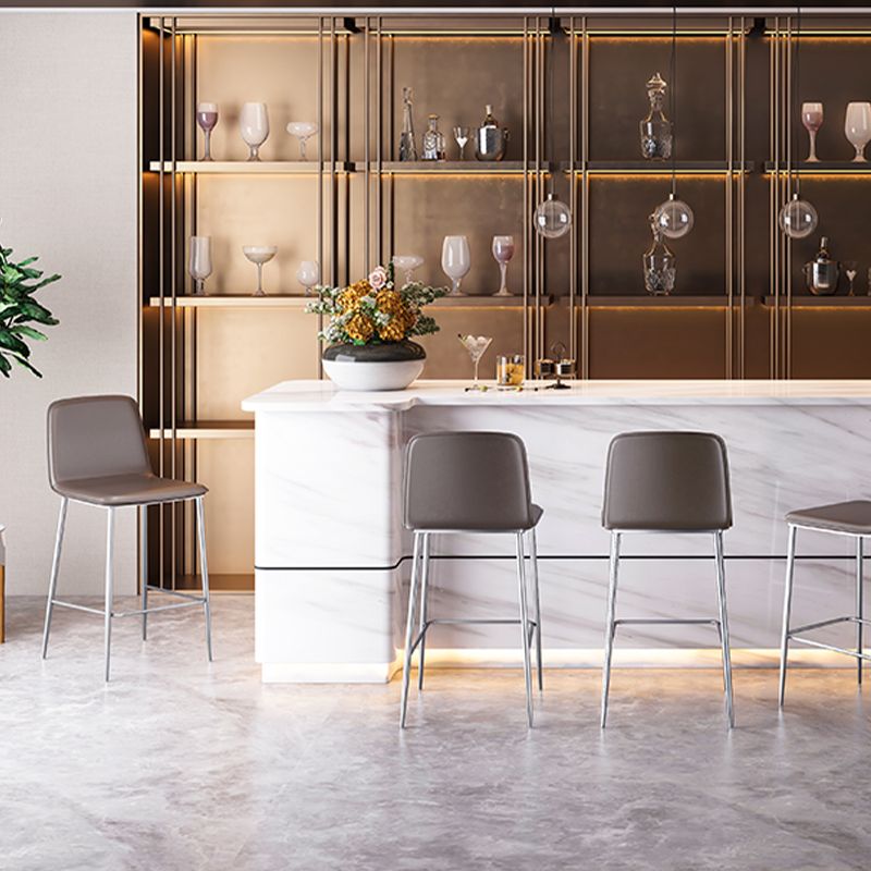 Industrial Bar Stool Leather Backrest Counter Stool for Bristol With Metal Legs Clearhalo 'Bar Furniture' 'Bar Stools' 'bar_stools' 'furn' 'furn_bar_stools' 'Furniture' 'Kitchen & Dining Furniture' 1200x1200_447d81dc-5392-46b0-801d-c0fc47fc7fb9