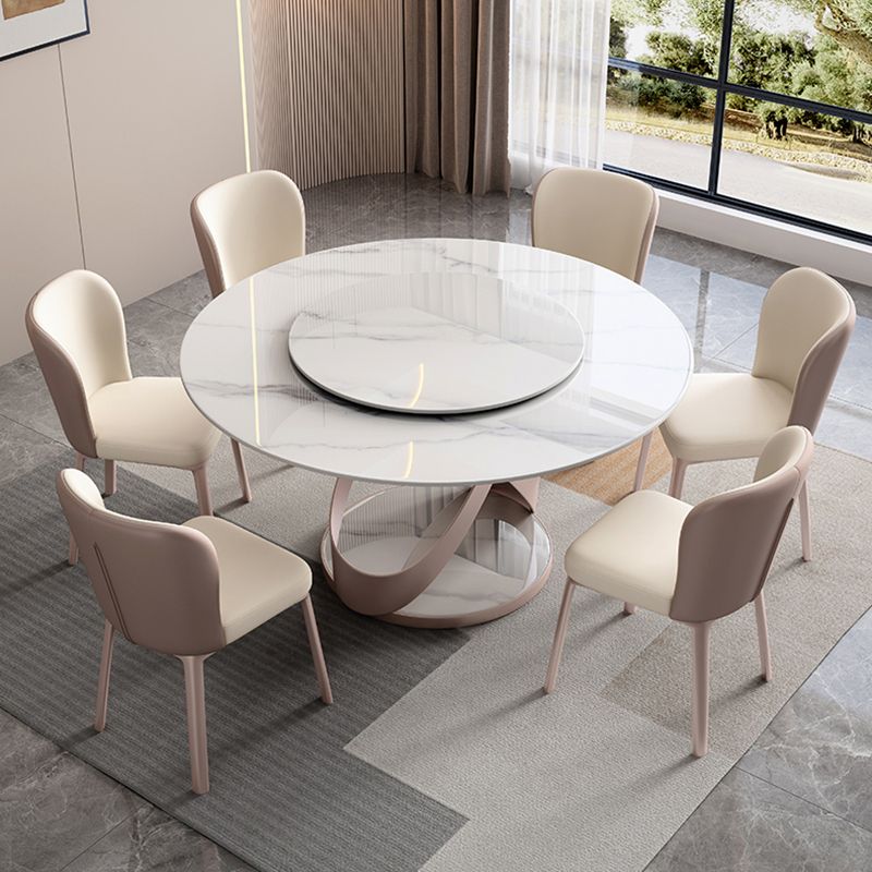 Modern Sintered Stone Dining Table Pedestal Casual Dining Table Clearhalo 'Dining Tables & Seating' 'Dining Tables' 'dining_table' 'furn' 'furn_dining_table' 'Furniture' 'furniture_dining_table' 'Kitchen & Dining Furniture' 'kitchen' 'kitchen_dining_table' 1200x1200_447e3013-dfc9-44bb-967d-d83d531416f2