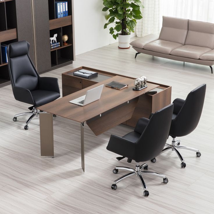 Contemporary Chair Black Leather Adjustable Seat Height Office Chair Clearhalo 'furn' 'furn_office_chair' 'Furniture' 'Office Chairs' 'Office Furniture' 'office_chair' 1200x1200_44803dd7-1c35-492c-88cb-69690e9654c4