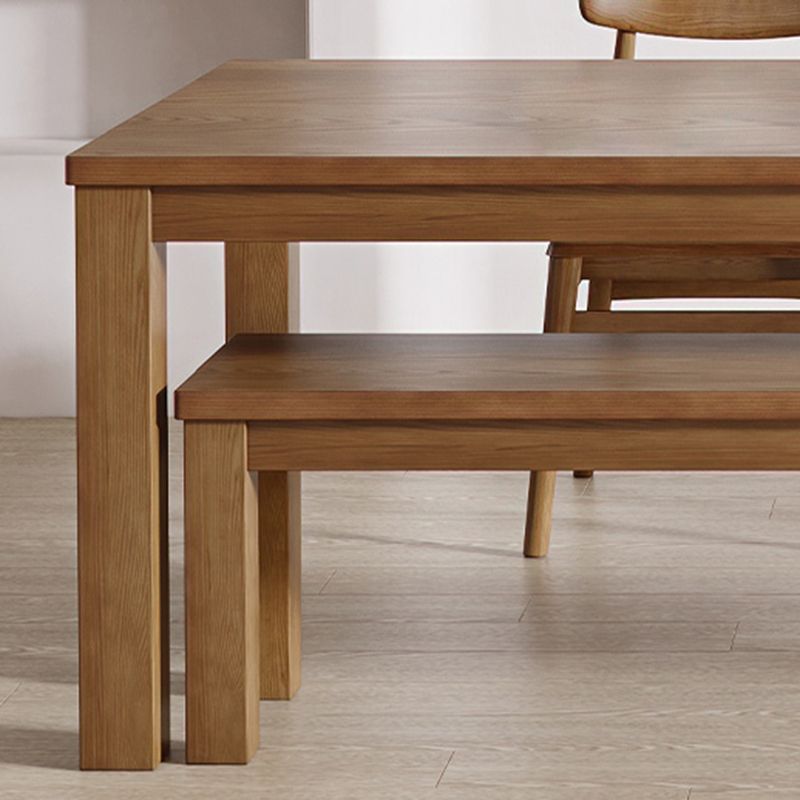 Simplicity Dinette Table Solid Wood Rectangle Dinner Table in Brown Clearhalo 'Dining Tables & Seating' 'Dining Tables' 'dining_table' 'furn' 'furn_dining_table' 'Furniture' 'Kitchen & Dining Furniture' 1200x1200_44812ca4-3d89-49d6-a13b-e7a467c957ea