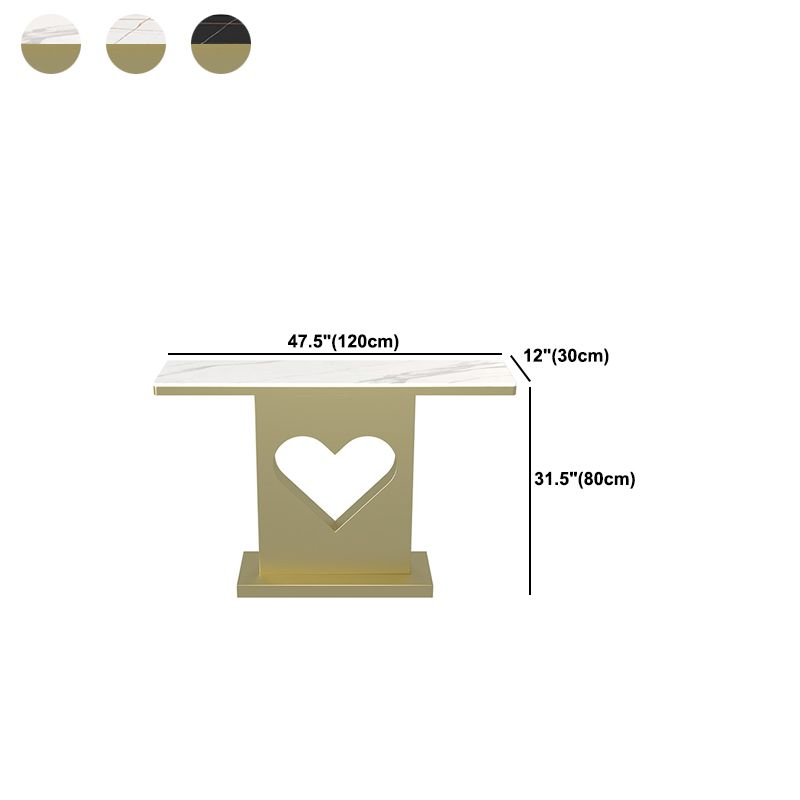 グラム長方形の鉄コンソールテーブルステイン耐性台座屋外コンソールテーブル