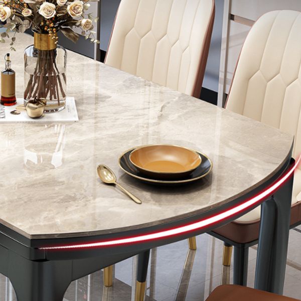 Traditional Luxury Round Dining Site Table Stone Drop-Leaf Dining Room Home Furniture Clearhalo ' dining_table' 'Dining Tables & Seating' 'Dining Tables' 'furn' 'furn_dining_table' 'Furniture' 'furniture_dining_table' 'Kitchen & Dining Furniture' 'kitchen&dining_furn' 'kitchen' 'kitchen_dining_table' 1200x1200_4482fee1-40b0-4561-a180-ded8082c8378