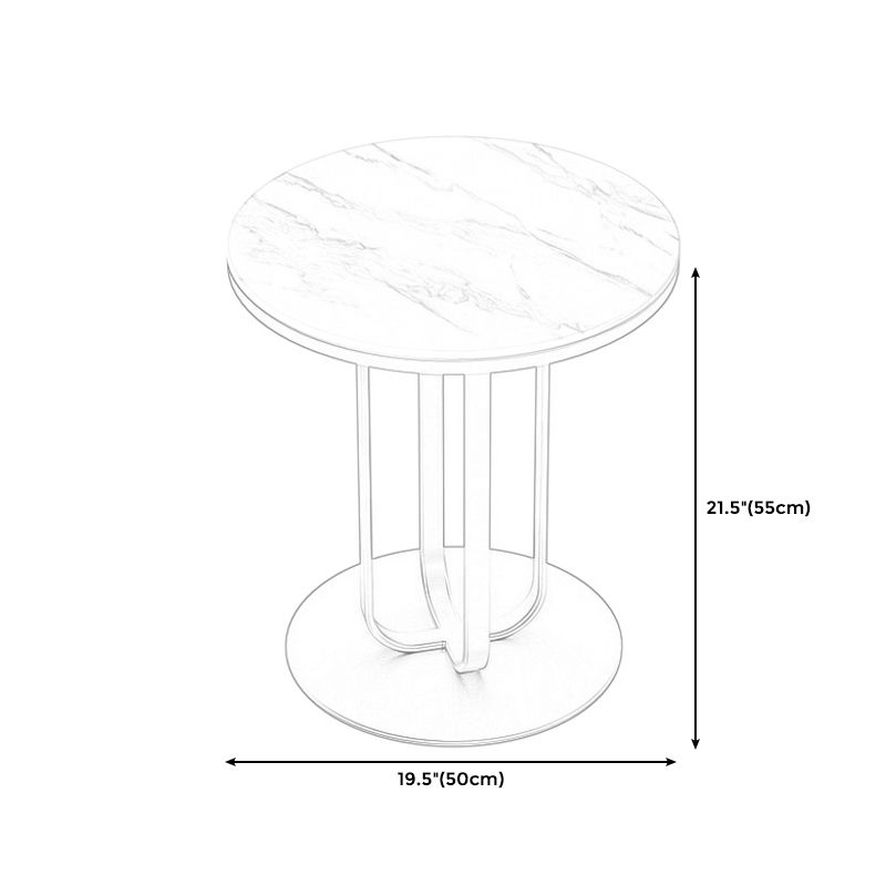 Metal End Table 21.65" Tall Modern Round Pedestal Side Table for Living Room Clearhalo 'Coffee & Accent Tables' 'End & Side Tables' 'end_side_table' 'end_side_tables' 'furn' 'furn_end_side_tables' 'Furniture' 'furniture_end_side_table' 'Living Room Furniture' 1200x1200_4483f1b3-9199-4007-a58c-ce85fe45875e