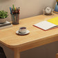 Modern Solid Wood Task Desk Rectangular Shape Writing Desk with 4-Legs for Home