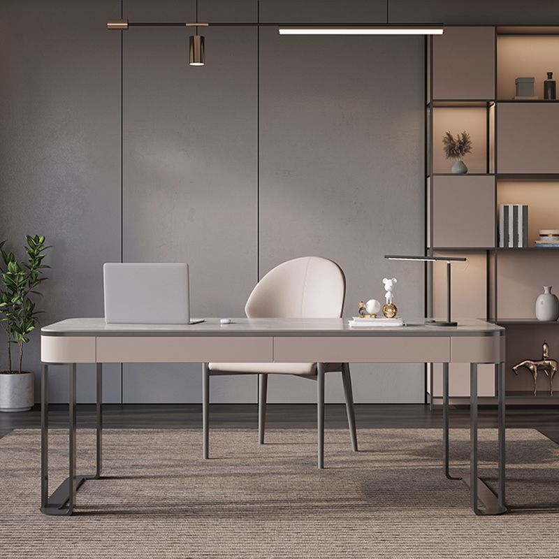 Moderne 2 Schubladen Büro-Schreibtisch Stein 29,53 Zoll großer Schreibtisch