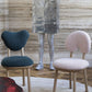 Sedia a bracciolo stretto a braccioless sedia accento di lana con quattro gambe