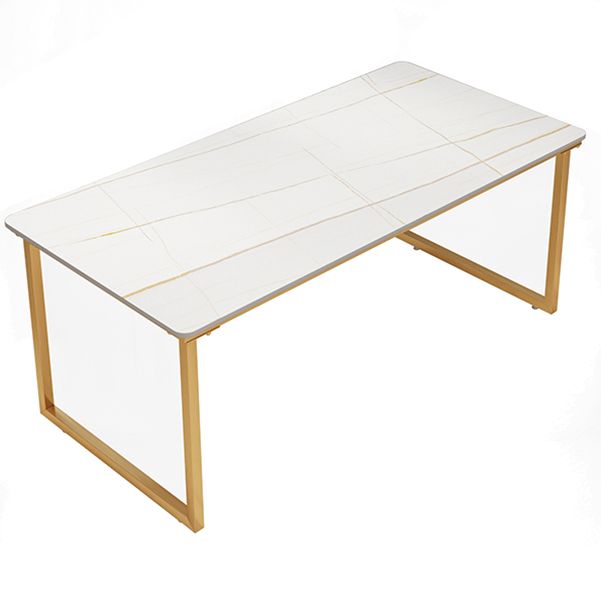 Glam Office Desk antieke afwerking rechthoekige computerbureau met metalen benen