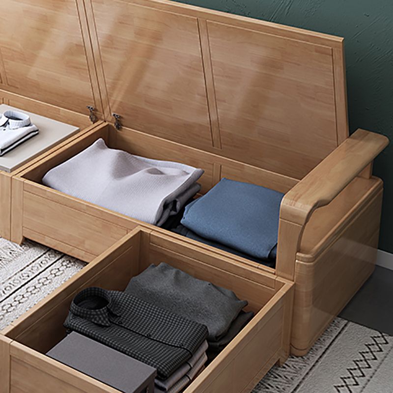 24 "H Scandinavo di divano sezionale in tessuto crema sezionale