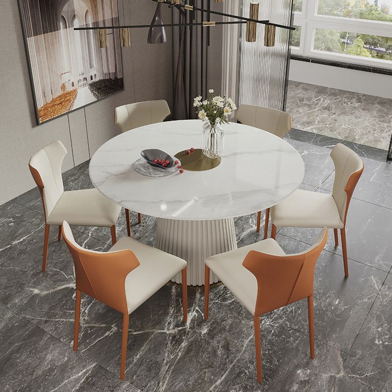Glam 1/2/3/4/7 Pieces Dining Set Sintered Stone Dining Table Set for Dining Areas Clearhalo 'Dining Room Sets' 'Dining Tables & Seating' 'dining_room_set' 'furn' 'furn_dining_room_set' 'Furniture' 'furniture_dining_room_set' 'Kitchen & Dining Furniture' 1200x1200_448c63b9-e705-4500-a00f-04f4fb633983