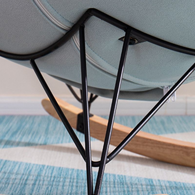 Silla de ocio Velvet Pure Color Rocker Rocker Silla con otomana