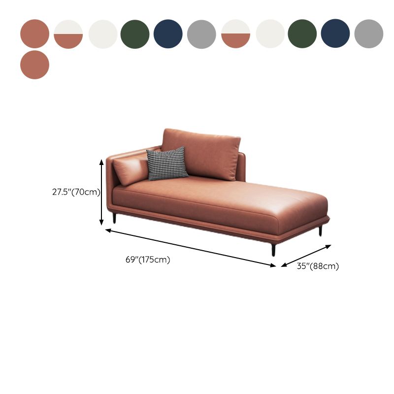 Modern Style Recessed Arms Chaise Living Room Faux Leather Chaise Clearhalo 'Chairs & Seating' 'Chaise Lounge' 'chaise_lounge' 'furn' 'furn_chaise_lounge' 'Furniture' 'Living Room Furniture' 1200x1200_448d4391-f3cc-4ea6-b7fc-d27a2860bcc7
