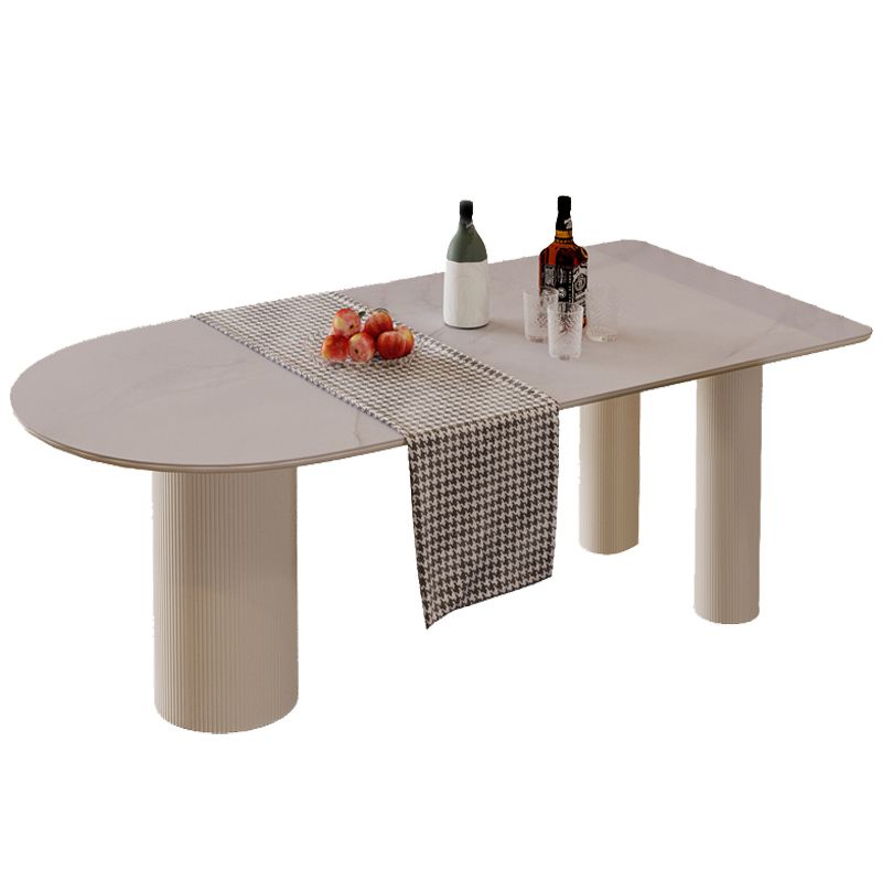 Metal Contemporary Free Form Dining Table Marble Top Table for Dining Room and Kitchen Clearhalo ' dining_table' 'Dining Tables & Seating' 'Dining Tables' 'furn' 'furn_dining_table' 'Furniture' 'furniture_dining_table' 'Kitchen & Dining Furniture' 'kitchen&dining_furn' 'kitchen' 'kitchen_dining_table' 1200x1200_448e1f9a-19f4-4c1e-8291-a089914343c8