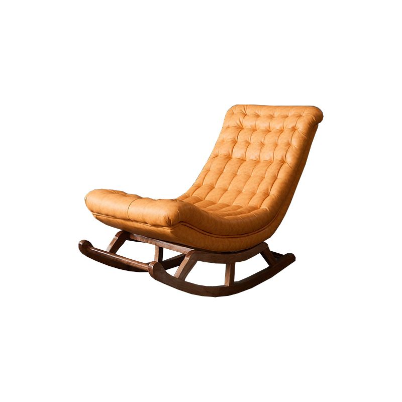 Living Room Rocker Chair Solid Tufted Cushions Leather Rocker Chair with Ottoman Clearhalo 'Chairs & Seating' 'furn' 'furn_rocking_chairs' 'Furniture' 'Living Room Furniture' 'Rocking Chairs' 'rocking_chairs' 1200x1200_448e8fe9-0681-4f6b-9a9a-a2fa7a5112d8