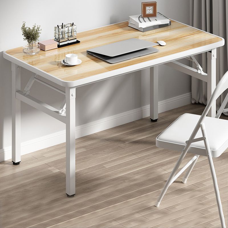 Zeitgenössischer rechteckiger Klappschreiber Stahl Basis Büro Schreibtisch