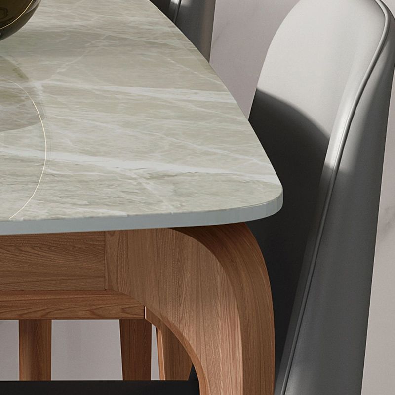 Rectangle Dining Table Sintered Stone Table Retro Modern with 4 Legs Clearhalo 'Dining Tables & Seating' 'Dining Tables' 'dining_table' 'furn' 'furn_dining_table' 'Furniture' 'furniture_dining_table' 'Kitchen & Dining Furniture' 'kitchen' 'kitchen_dining_table' 1200x1200_448fa3ff-1d57-494b-b42e-ade70586a373