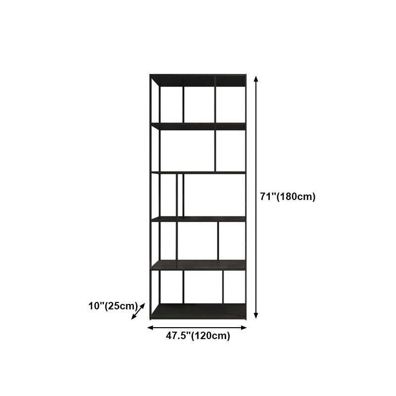 4-Shelf Black Etagere Bookshelf Contemporary Open Iron Frame and Shelf Clearhalo 'Bookcases' 'furn' 'furn_bookcases' 'Furniture' 'furniture_bookcases' 'kitchen' 'kitchen_bookcases' 'Living Room Furniture' 'Office Furniture' 1200x1200_4493cfc7-18f7-45ca-8263-3373d6893807