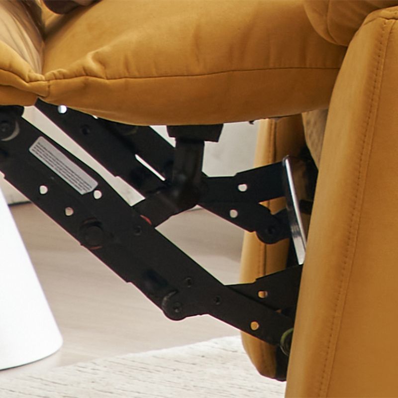 Sedia alare contemporanea reclinabile in metallo microsuede interno di colore solido girevole