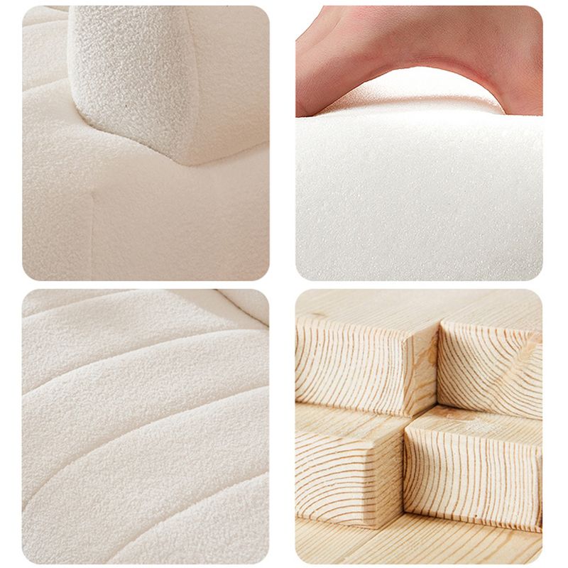 Sofa en laine de bras encastré Scandinave 23,6 "High Sofa avec oreillers