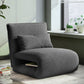 Chaise convertible en lin 25,6 "L x 25,6" W x 27,5 "H Chaise pour le salon