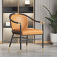 Contemporary Metal Dining Room Chair Arm Upholstered Side Chairs for Home Use Clearhalo 'Dining Chairs' 'Dining Tables & Seating' 'dining_chair' 'furn' 'furn_dining_chair' 'Furniture' 'Kitchen & Dining Furniture' 1200x1200_4499757e-68e4-49ec-b2ce-23809d96b8af