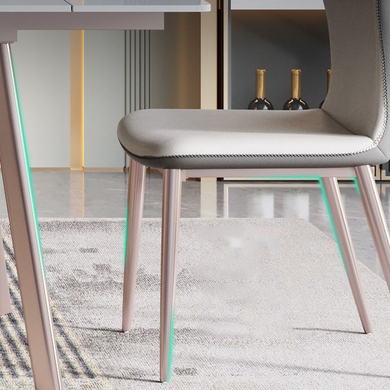 Nordic Glam Sintered Stone Dining Table Set 1/2/5/7 Pieces Dining Set Clearhalo 'Dining Room Sets' 'Dining Tables & Seating' 'dining_room_set' 'furn' 'furn_dining_room_set' 'Furniture' 'Kitchen & Dining Furniture' 1200x1200_449a1f37-0ee3-4383-9aae-c2a93c644e19