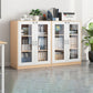 Contemporary Bookcase Closed Back Engineered Wood Book Shelf with Drawer Storage