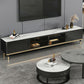 Console porta TV in pietra Console multimediale per TV con contenitore chiuso con gambe
