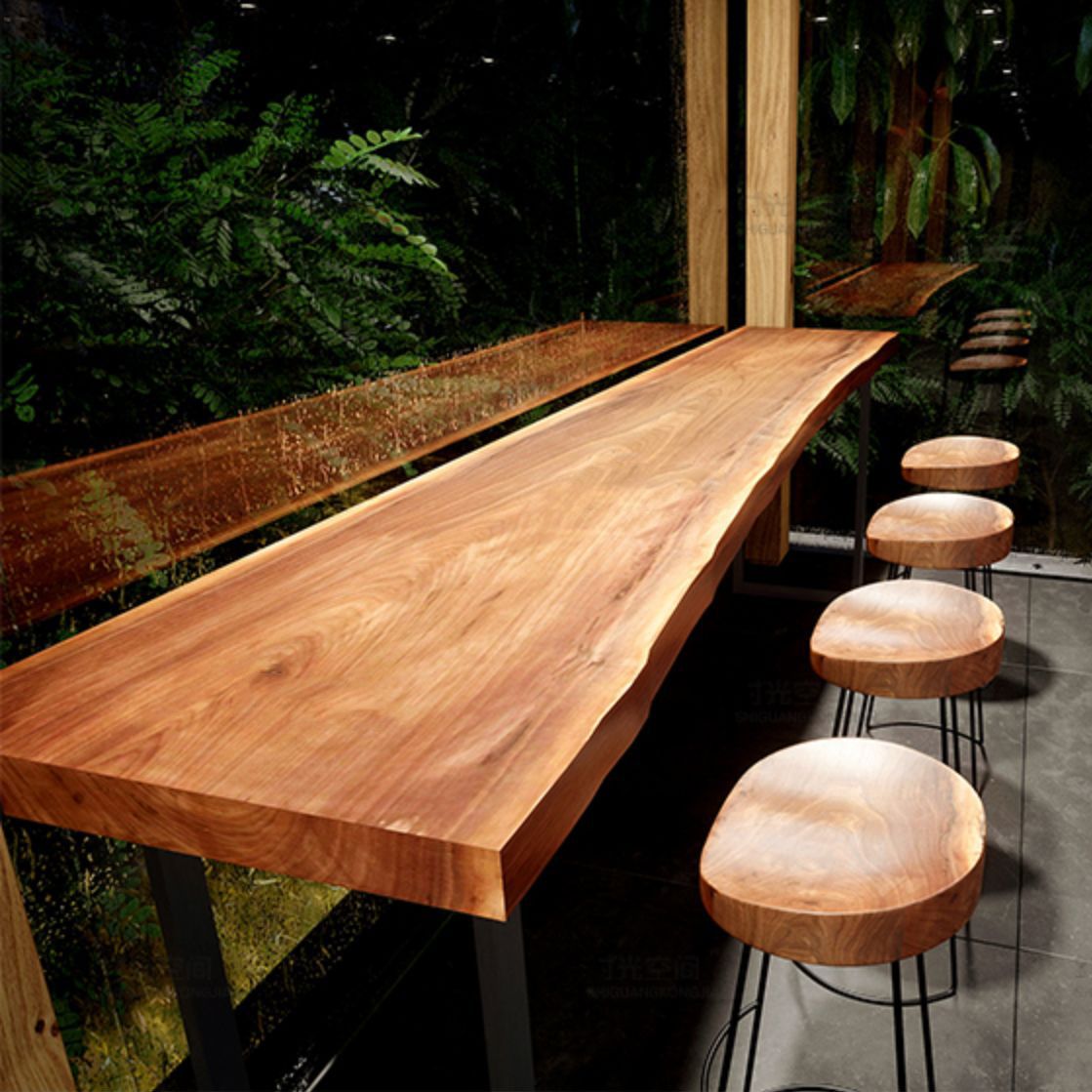 Modern Wood Counter Height Set 1/2/5 Pieces Indoor Natural Counter Set Clearhalo 'Bar Furniture' 'furn' 'furn_home_bar_bar_sets' 'Furniture' 'Home Bars & Bar Sets' 'home_bar_bar_sets' 'Kitchen & Dining Furniture' 1200x1200_449cbff9-dcc5-46f7-b06d-c9bc6ee66a7f