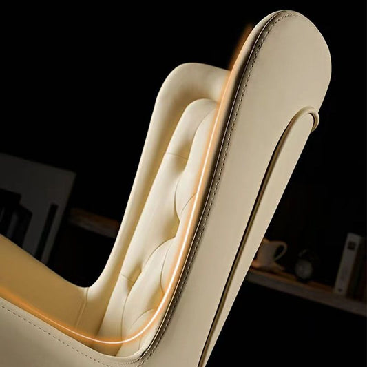 Sedia a back office a back office sedia da scrivania in pelle rotabile con base in acciaio