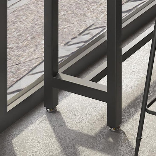 Modern Bar Table Set 1/7 Pieces Solid Wood Rectangle Bar table with Backless Stools Clearhalo 'Bar Furniture' 'furn' 'furn_home_bar_bar_sets' 'Furniture' 'Home Bars & Bar Sets' 'home_bar_bar_sets' 'Kitchen & Dining Furniture' 1200x1200_44a0a2de-83f2-4dfe-b745-6458edb6e990