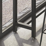 Modern Bar Table Set 1/7 Pieces Solid Wood Rectangle Bar table with Backless Stools Clearhalo 'Bar Furniture' 'furn' 'furn_home_bar_bar_sets' 'Furniture' 'Home Bars & Bar Sets' 'home_bar_bar_sets' 'Kitchen & Dining Furniture' 1200x1200_44a0a2de-83f2-4dfe-b745-6458edb6e990