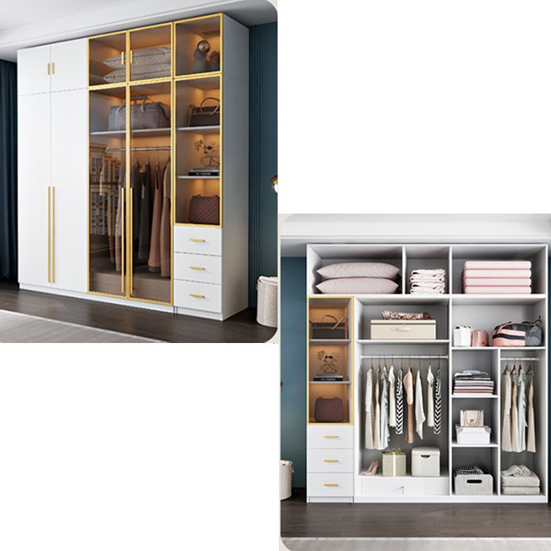 Gabinete de almacenamiento de dormitorio con puertas de vidrio marrón gabinete de puerta con bisagras contemporáneas