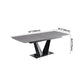 Contemporary Pedestal Dinner Table Stone Dining Table Rectangle for Home Clearhalo ' dining_table' 'Dining Tables & Seating' 'Dining Tables' 'furn' 'furn_dining_table' 'Furniture' 'furniture_dining_table' 'Kitchen & Dining Furniture' 'kitchen&dining_furn' 'kitchen' 'kitchen_dining_table' 1200x1200_44a22780-d8ae-426d-b527-ce201fb3b4e0