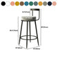 Contemporary  Low Back Home Stool Matte Finish Upholstered Bar Stools