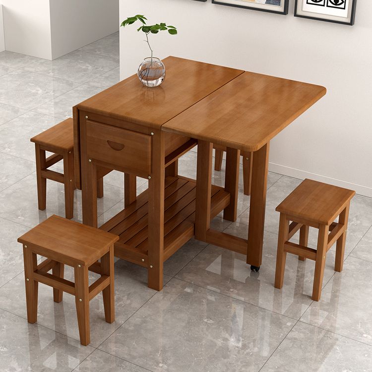 Bruine moderne rechthoekige houten eetkamertafel voor kleine ruimte