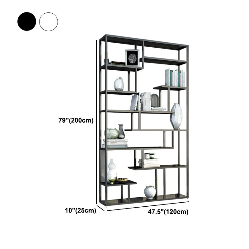 Industrial Metal Etagere Bookshelf Open Iron Bookshelf for Home Office Clearhalo 'Bookcases' 'furn' 'furn_bookcases' 'Furniture' 'furniture_bookcases' 'kitchen' 'kitchen_bookcases' 'Living Room Furniture' 'Office Furniture' 1200x1200_44a9db75-8855-4951-b2cd-2f0b9f607e56