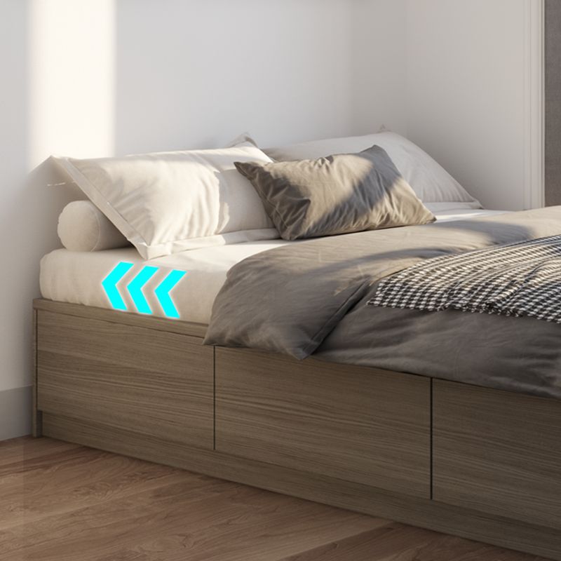Light Brown Platform Bed Scandinavian 13.77" Tall Bed Frame with Storage Drawers Clearhalo 'Bedroom Furniture' 'Beds' 'furn' 'furn_beds' 'Furniture' 1200x1200_44ac7a87-0db4-46f1-807f-3674c273a557