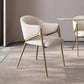 Glam Indoor Upholstered Dining Chair Gold Legs Parsons Arm Chair Clearhalo 'Dining Chairs' 'Dining Tables & Seating' 'dining_chair' 'furn' 'furn_dining_chair' 'Furniture' 'Kitchen & Dining Furniture' 1200x1200_44ae174c-fddc-4fb7-88ac-28cafd996c0f