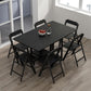 Black Rectangle Dining Set 1/2/3/4/5/7 Pcs Folding Dining Table Set with Chairs Clearhalo 'Dining Room Sets' 'Dining Tables & Seating' 'dining_room_set' 'furn' 'furn_dining_room_set' 'Furniture' 'Kitchen & Dining Furniture' 1200x1200_44aefe3c-a91c-499e-97f7-88e8a9dbfdf8
