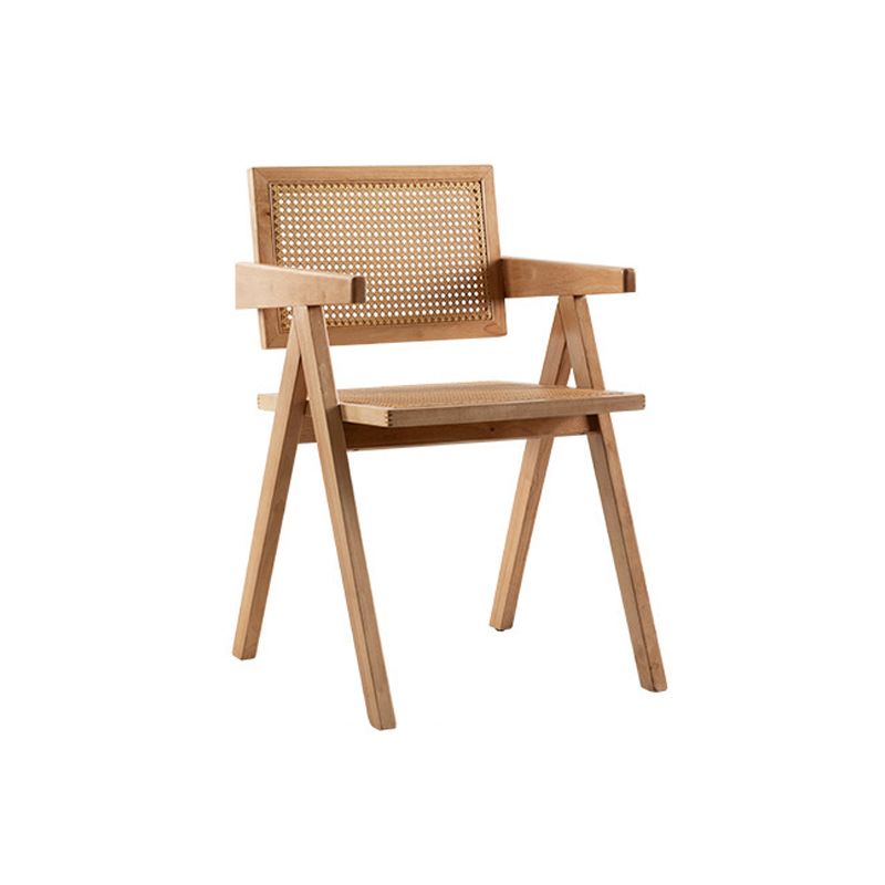 Solid Wood Dining Set 1/4/5 Pcs Rectangle Dining Table and Chair with Arm Clearhalo 'Dining Room Sets' 'Dining Tables & Seating' 'dining_room_set' 'furn' 'furn_dining_room_set' 'Furniture' 'Kitchen & Dining Furniture' 1200x1200_44af484e-bc04-4d57-aca4-3f2c581a7446